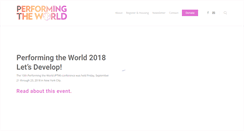 Desktop Screenshot of performingtheworld.org